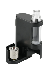 Vivant Dabox Wax Vaporizer in Black, 3" Compact Design with Quartz Coil, Side View