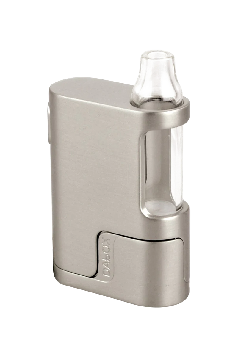 Vivant Dabox Wax Vaporizer in Gray, Portable 3" Size, Quartz & Borosilicate Glass, Side View