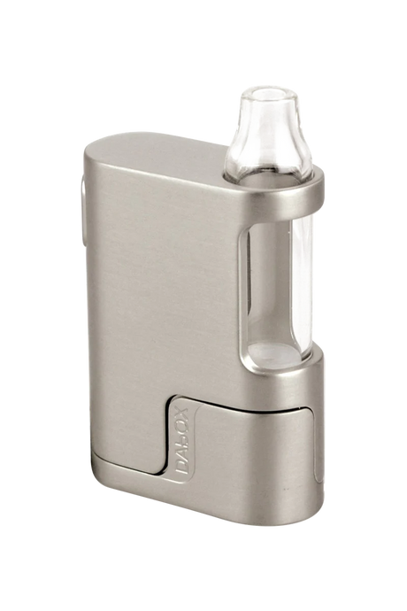 Vivant Dabox Wax Vaporizer in Gray, Portable 3" Size, Quartz & Borosilicate Glass, Side View