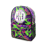 High Society Limited Edition Backpack - Vibrant Psychedelic Print - Front View