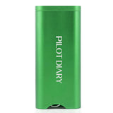 PILOT DIARY Metal Dugout One Hitter in Green - Front View Compact Design