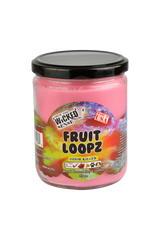 Wicked Sense Fruit Loopz Soy Candle, 13 oz, Pink Wax, Made in USA, Front View