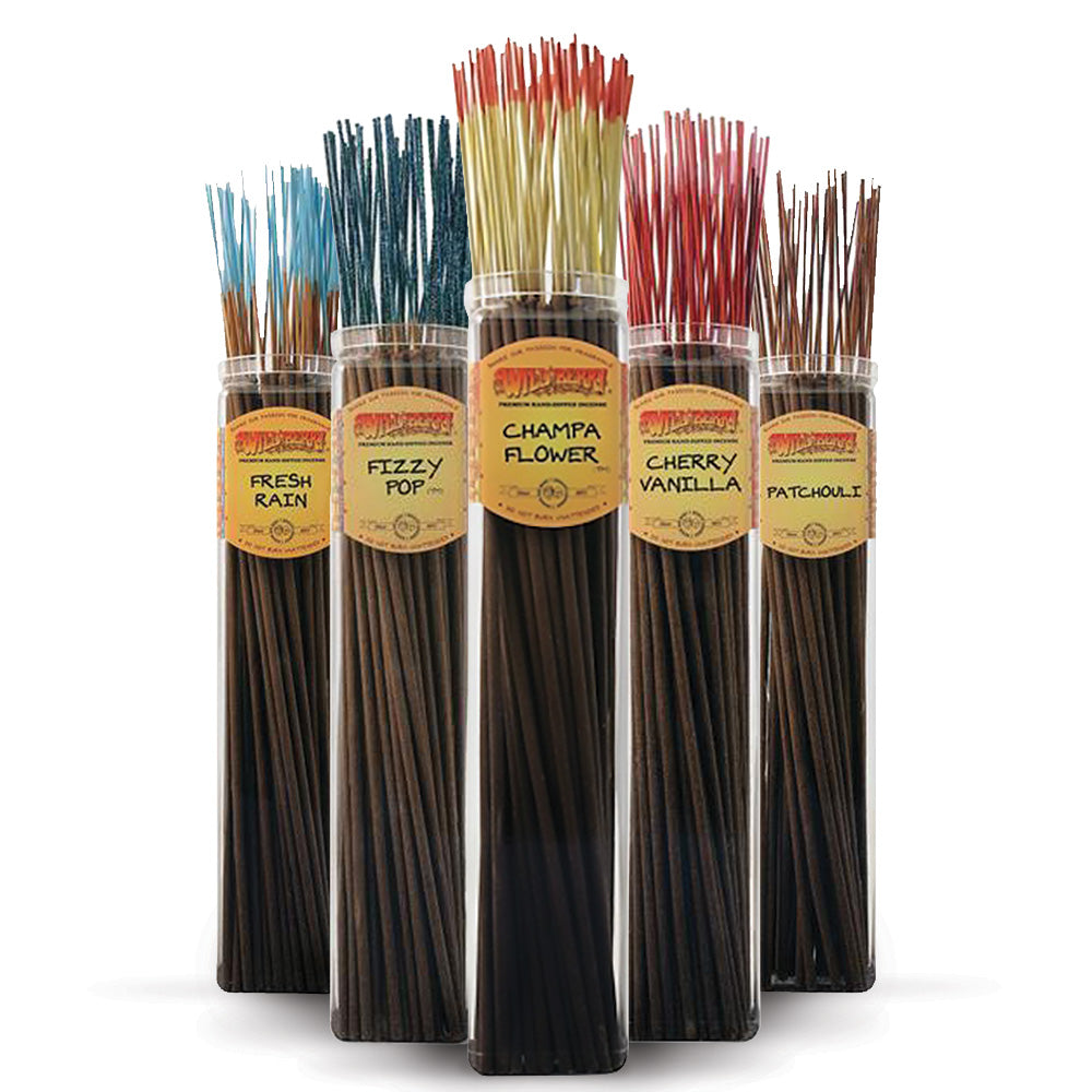 Assorted Wild Berry "Biggies" Incense Sticks 50 Pack in various colors displayed front view