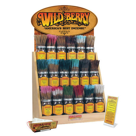 Wild Berry Incense Starter Kit display with 200 assorted color sticks, front view on white background