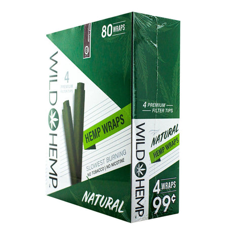 Wild Hemp Hemp Wraps 20 Pack, Natural Flavor, Front View on White Background