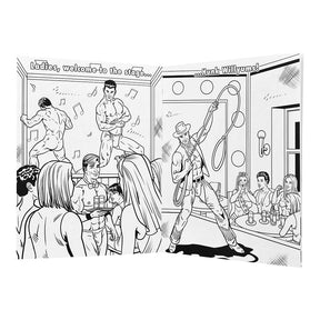 Wood Rocket Bachelorette Party Coloring Book, 8.5" x 11" with festive party scenes