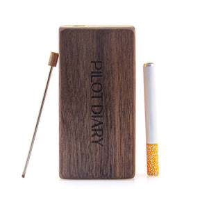 PILOT DIARY Wooden Magnetic Dugout with Bat and Poker - Front View