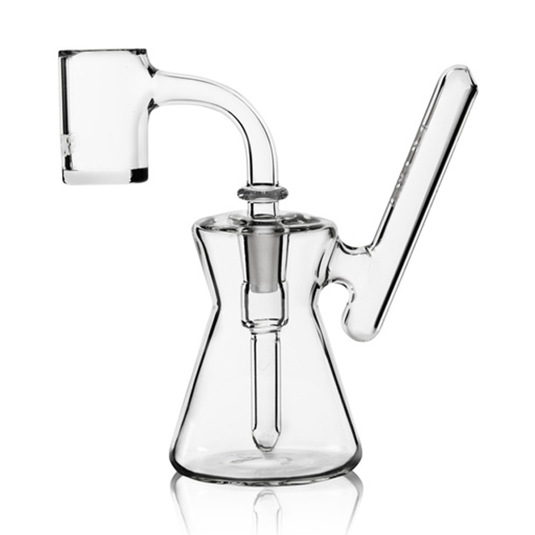 GRAV Hourglass Pocket Dab Rig 4" - Compact & Splashproof w/ Quartz Banger