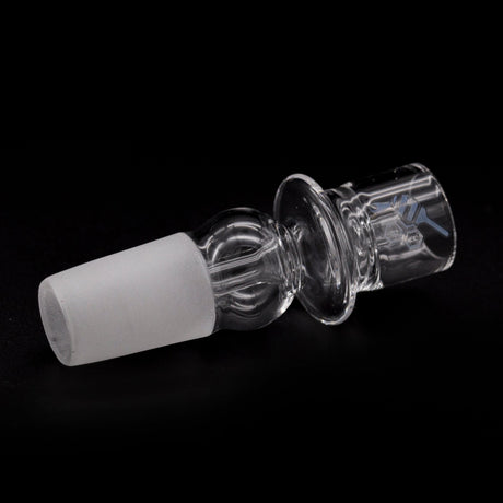 Honeybee Herb CORE REACTOR BARREL QUARTZ NAIL, clear, side view on black background