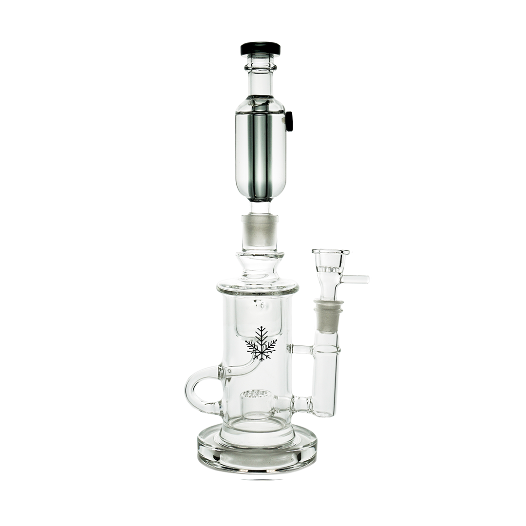 Freeze Pipe Klein Recycler Bong 7" with Glycerin Coil & Honeycomb Bowl