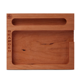 Bearded Distribution Handcrafted Wood Rolling Tray - Padauk/Cherry/Walnut - Top View