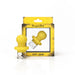 Honeybee Herb Yellow Button Top Vortex Carb Cap for Dab Rigs, Front View on Branded Packaging