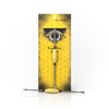 Honeybee Herb OVAL DAB TOOL in Yellow with Stainless Steel Tip, Front View on Branded Background