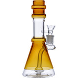 Valiant Distribution Yellow Quartz Beaker Water Pipe - 8in with Glass Bowl, Front View