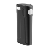 Yocan UNI Twist Universal Portable Mod in black, compact zinc alloy body, 650mAh battery, side view