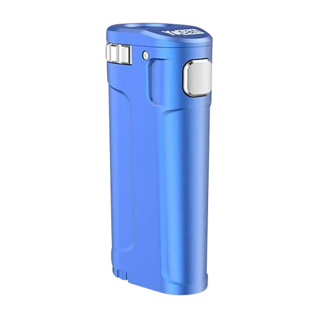 Yocan UNI Twist Universal Portable Mod in Blue, Compact Zinc Alloy Body, Side View