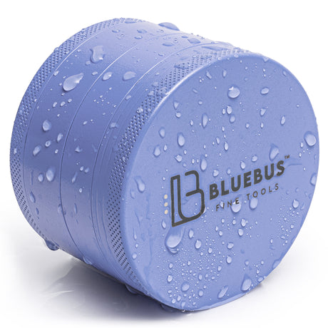 Blue Bus 2.5" Ceramic Herb Grinder in Lavender with Water Droplets - Compact & Portable