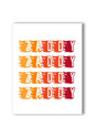 KKARDS Zaddy Card featuring bold text in fiery gradient, front view on white background