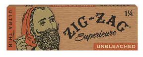 Zig Zag 1 1/4" Unbleached Rolling Papers 24 Pack front view on white background