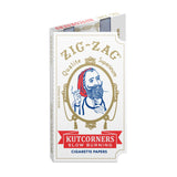 Zig Zag Cut Corner Rolling Papers 24 Pack, front view on white background, portable and compact design