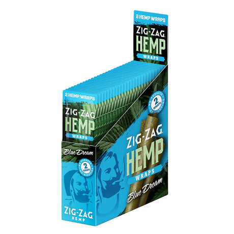 Zig Zag Hemp Wraps 25 Pack in Blue Dream flavor, front view on white background