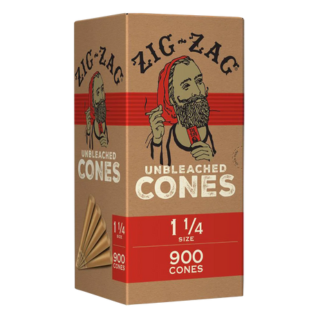Zig Zag Unbleached Cones 1 1/4" Pack of 900, front view with visible cones