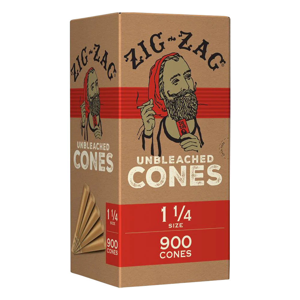 Zig Zag Unbleached Cones 1 1/4" Pack of 900, front view with visible cones