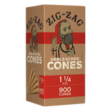 Zig Zag Unbleached Cones 1 1/4" Pack of 900, front view with visible cones