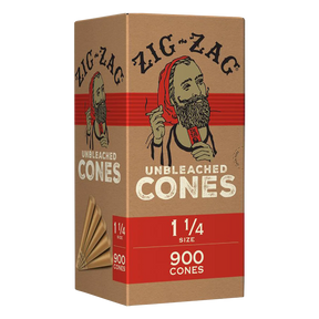 Zig Zag Unbleached Cones 1 1/4" Pack of 900, front view with visible cones