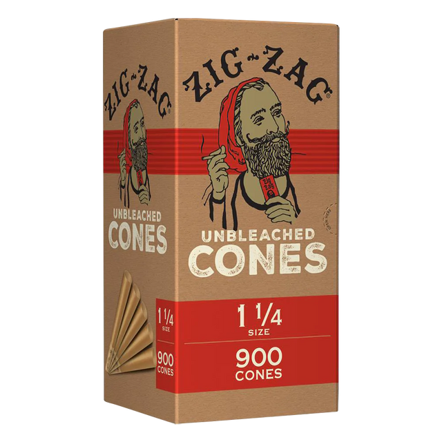 Zig Zag Unbleached Cones 1 1/4" Pack of 900, front view with visible cones